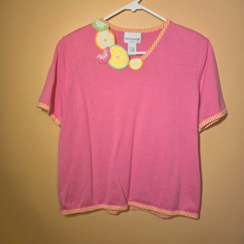 Breckenridge fruit knit top, PM